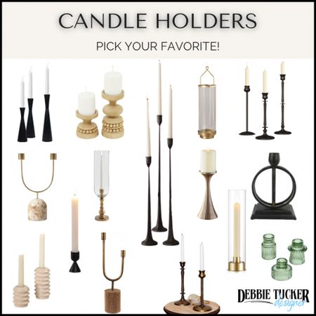 Find that perfect candle holder to complete your table top look! Gold, wood, black, or glass - I’ve got you covered with today’s design trends!

#candle #candleholder #candlestick #tabletop #decor

#LTKfindsunder50 #LTKhome #LTKfindsunder100