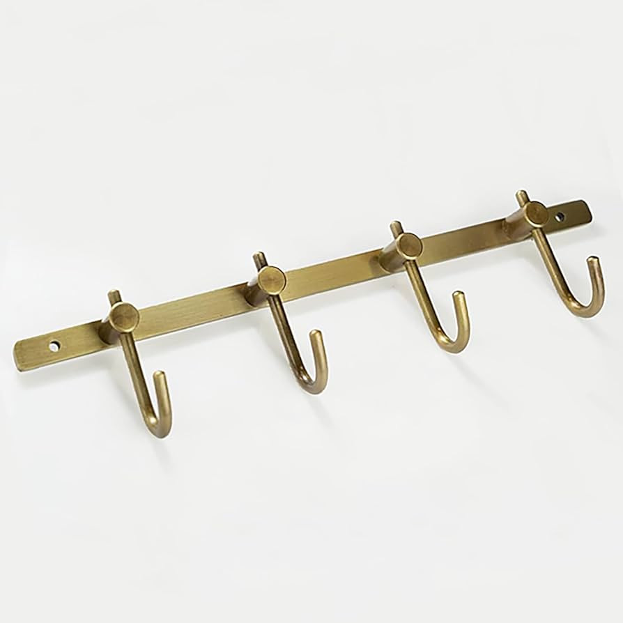 Bronze Towel Hook, Oil Rubbed Brass Row Hooks Rack, Bathroom Towel Hook, Coat Rack for Bathroom K... | Amazon (US)