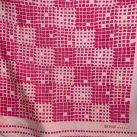 Beene Bazaar 1970S Pink Checkered Silk Square Scarf - Light Dark Vintage Geoffrey | Etsy (US)