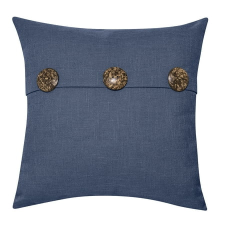 Better Homes & Gardens Feather Filled Three Button Decorative Throw Pillow, 20" x 20", Ink | Walmart (US)