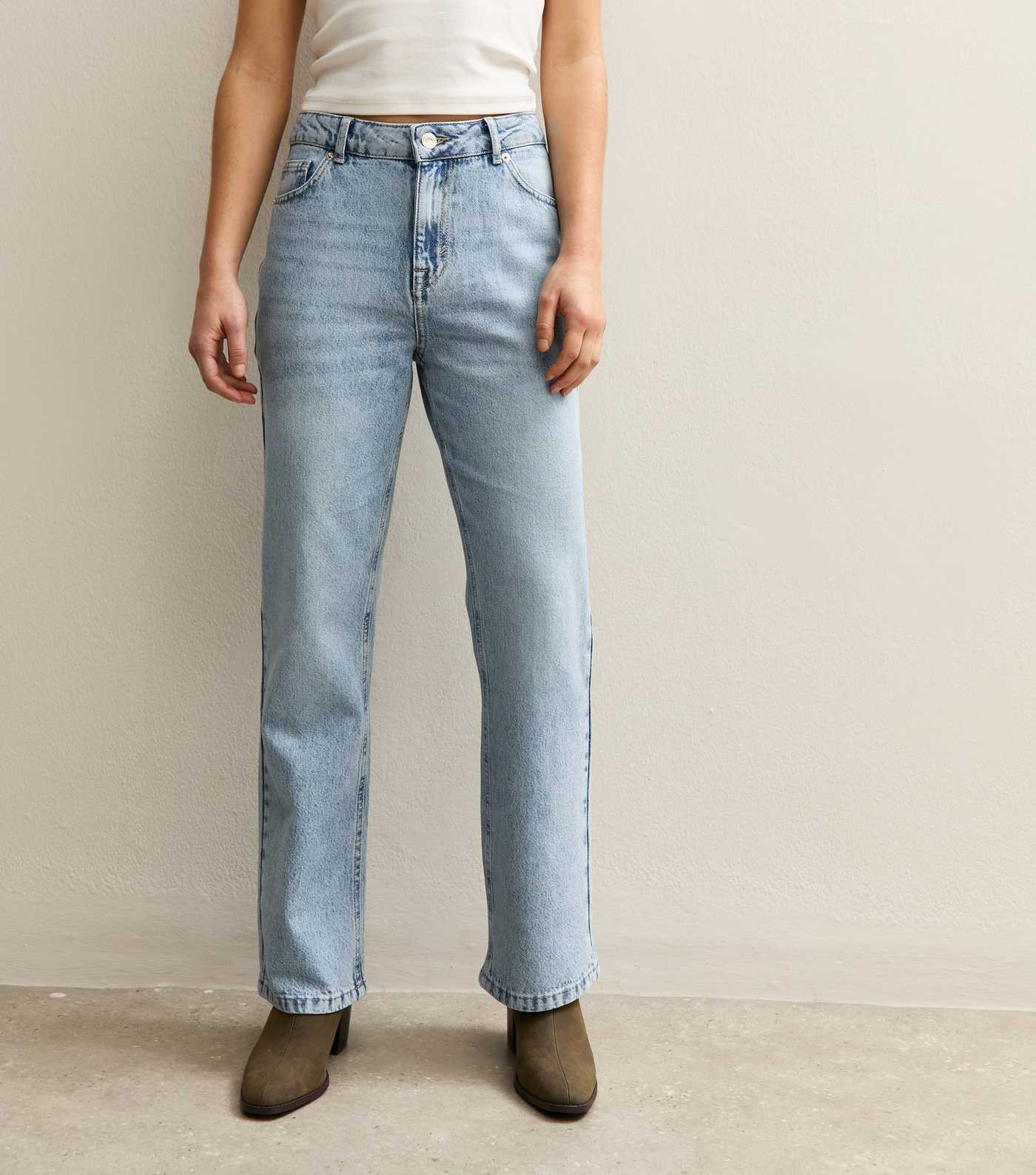 Petite Light Blue Anica Straight Leg Jeans | New Look | New Look (UK)