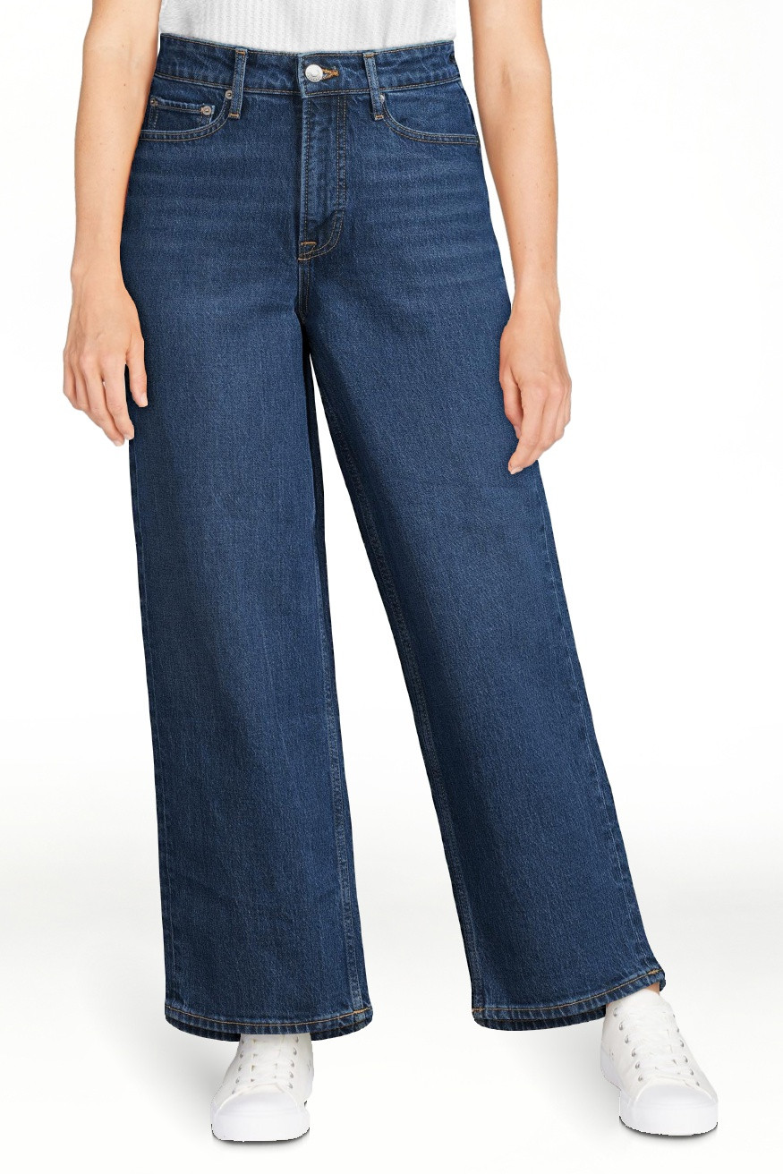 Free Assembly Women's Cropped Wide High Rise Straight Jeans | Walmart (US)