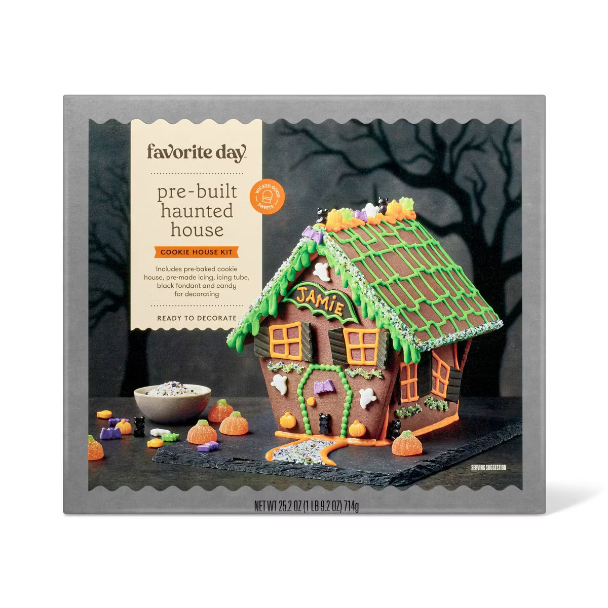 Halloween Pre-Built Haunted House Cookie House Kit - 25.2oz - Favorite Day™ | Target
