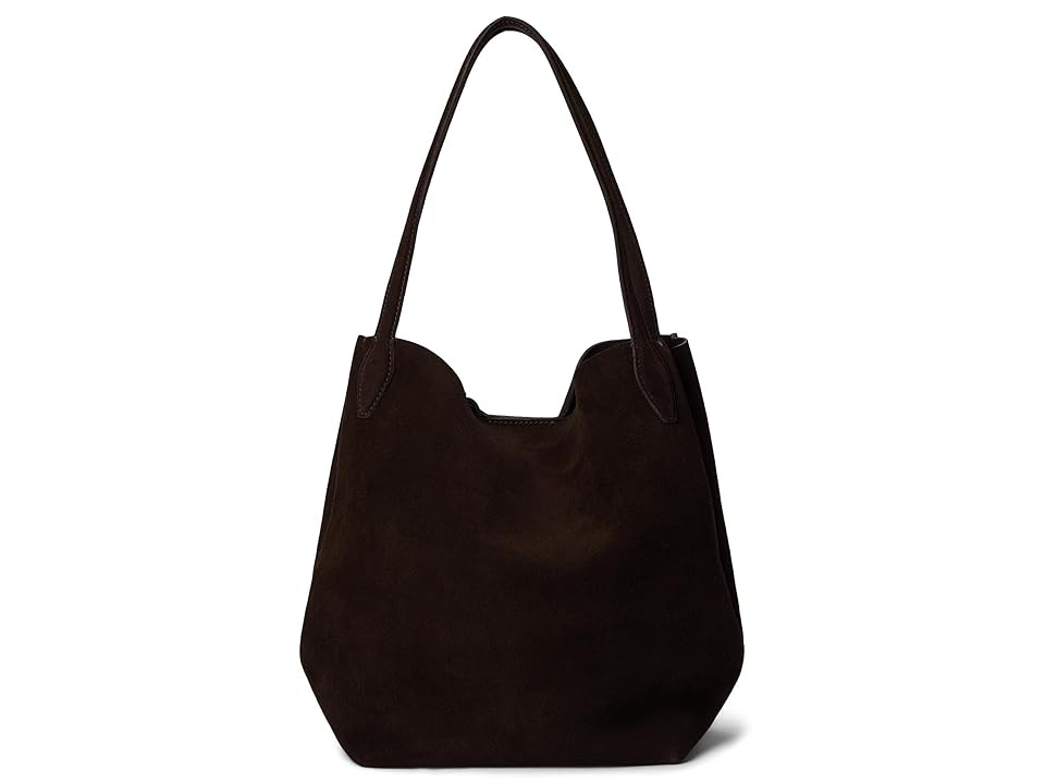 Madewell Suede Soft Grain Shopper (Dark Carob) Shoulder Handbags | Zappos