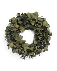 22in Real Preserved Silver Dollar And Spiral Eucalyptus Wreath | Marshalls