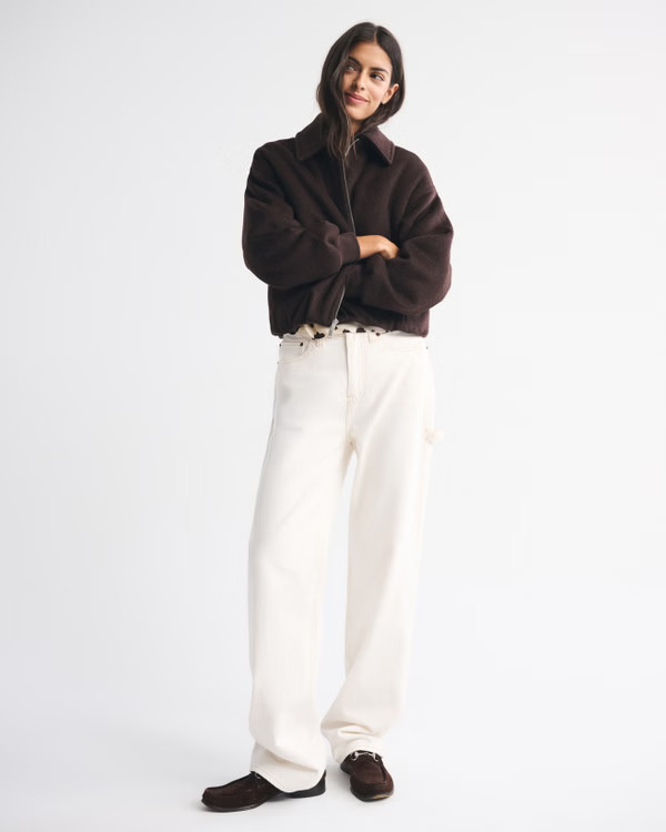 Women's Wool-Blend Bubble Hem Coat | Women's New Arrivals | Abercrombie.com | Abercrombie & Fitch (UK)