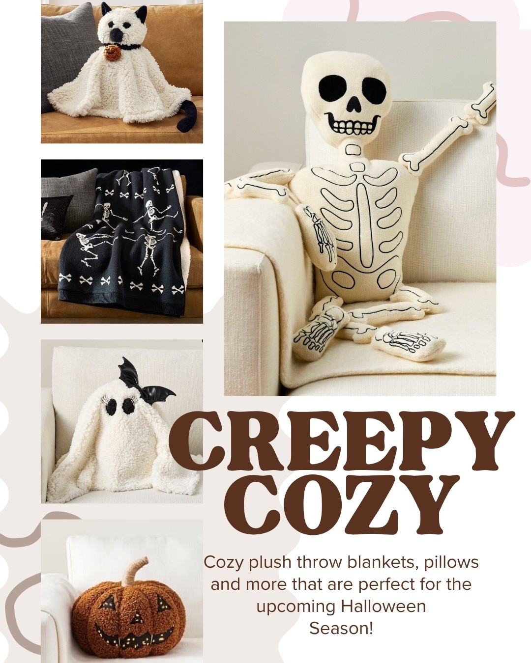 
Cozy plush throw blankets, pillows and more that are perfect for the upcoming Halloween

Halloween pillows | Halloween decorating | pretty Halloween decor | Halloween throw blanketss

#halloweendecor #halloweenhome #seasonaldecor #holidaydecorating #ltkhome

#LTKHome #LTKFindsUnder50 #LTKSeasonal