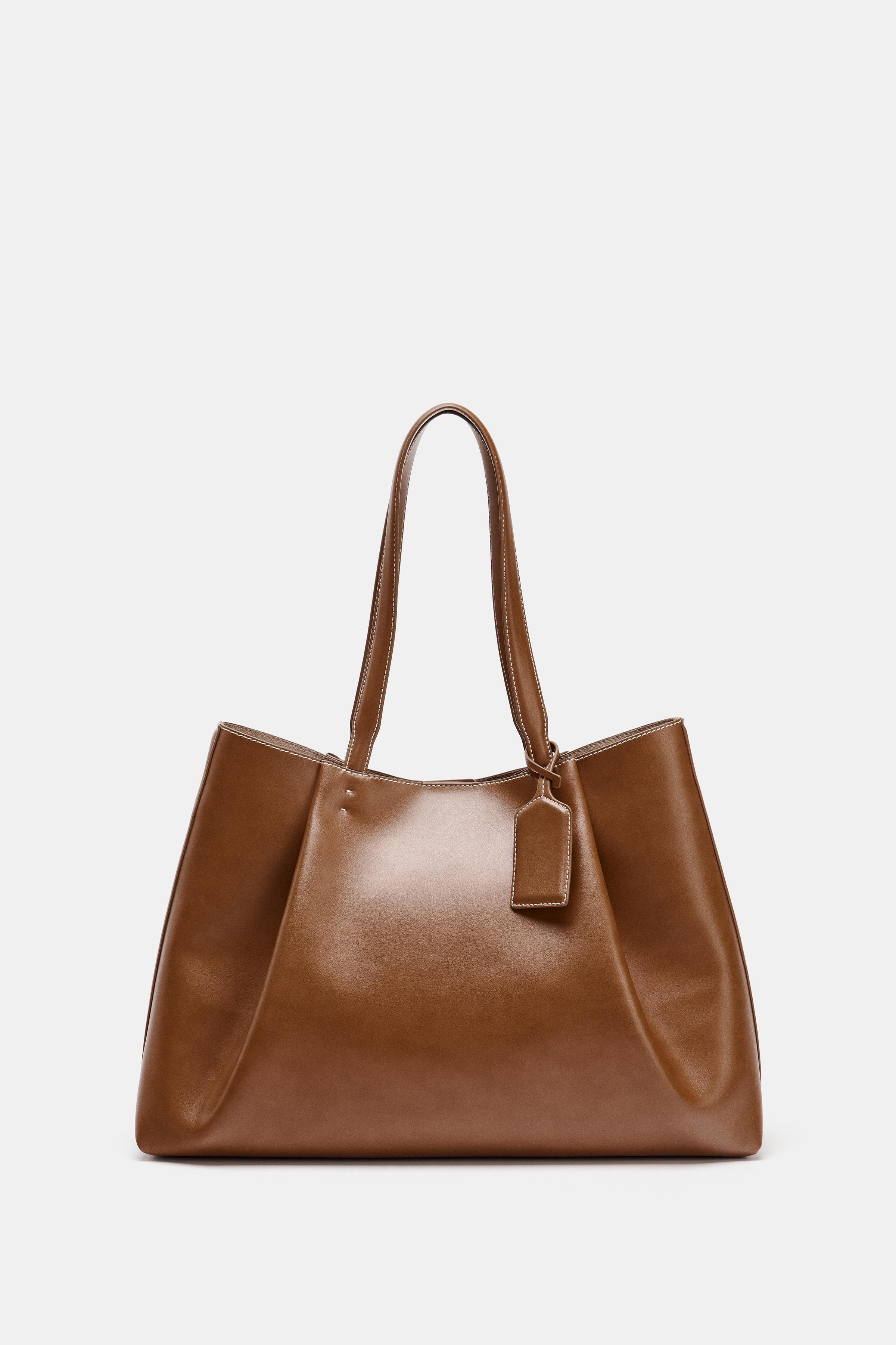 PINCH PLEAT TOTE BAG | Zara Canada