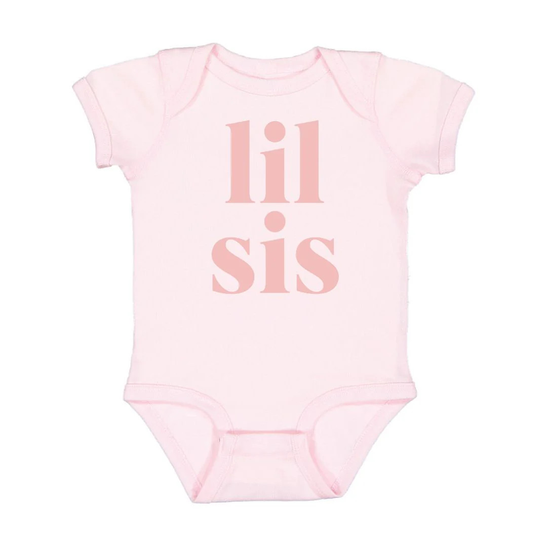 Lil Sis Short Sleeve Bodysuit - Ballet | Sweet Wink