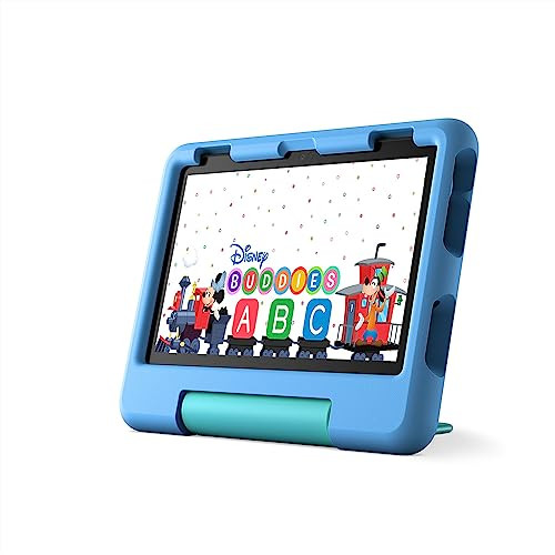 Amazon Fire HD 8 Kids tablet, ages 3-7. Top-selling 8" kids tablet on Amazon - 2023. Ad-free content with parental controls included, 13-hr battery, 32 GB, Blue | Amazon (US)