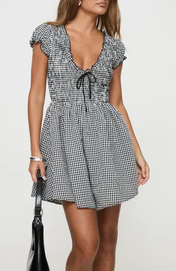 Princess Polly Wescott Gingham Romper | Nordstrom | Nordstrom