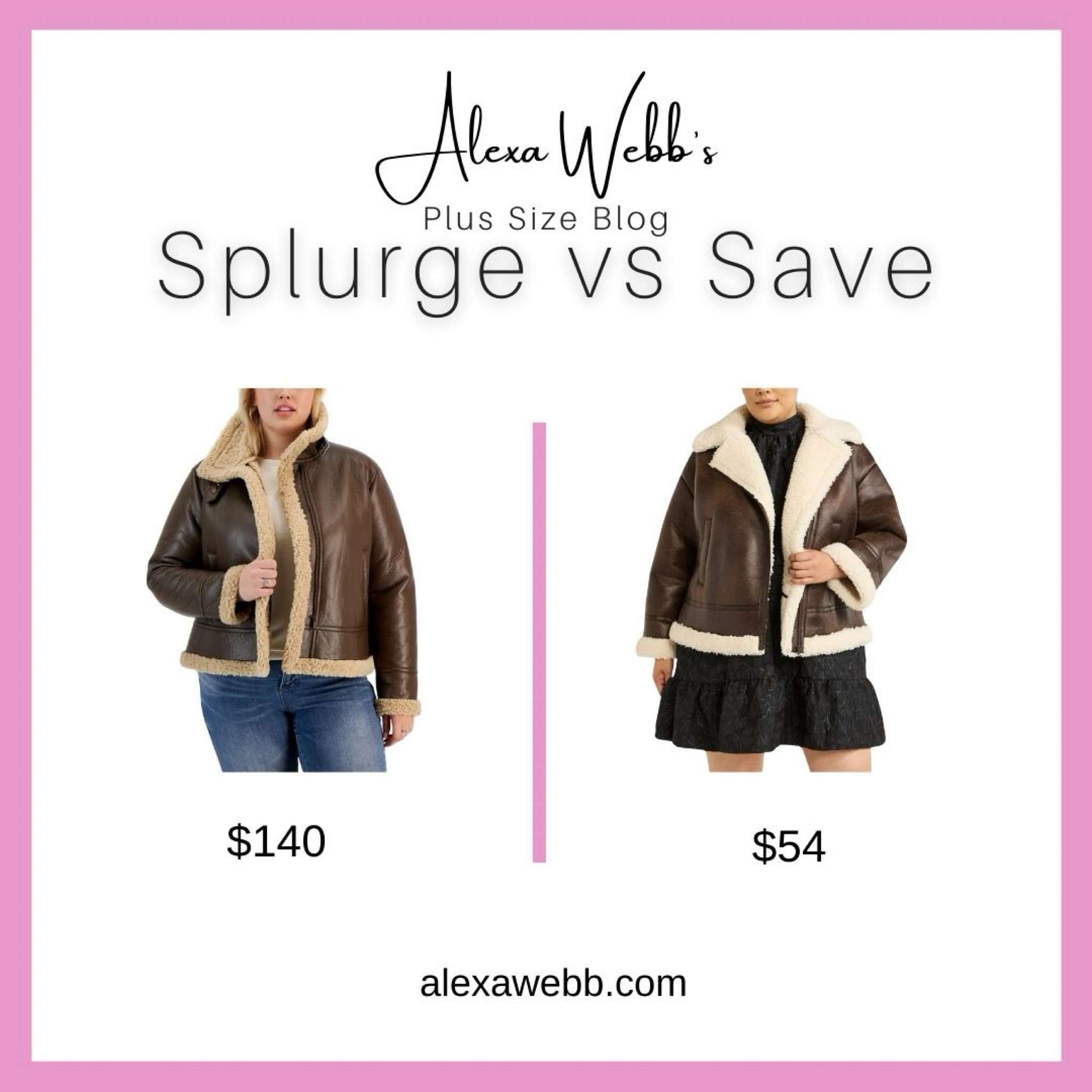 Plus Size Shearling Jacket - Splurge vs Save by Alexa Webb #plussize

#LTKPlusSize #LTKStyleTip #LTKSeasonal