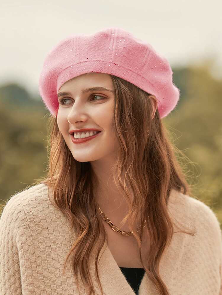 Sequin Decor Beret Cap | SHEIN