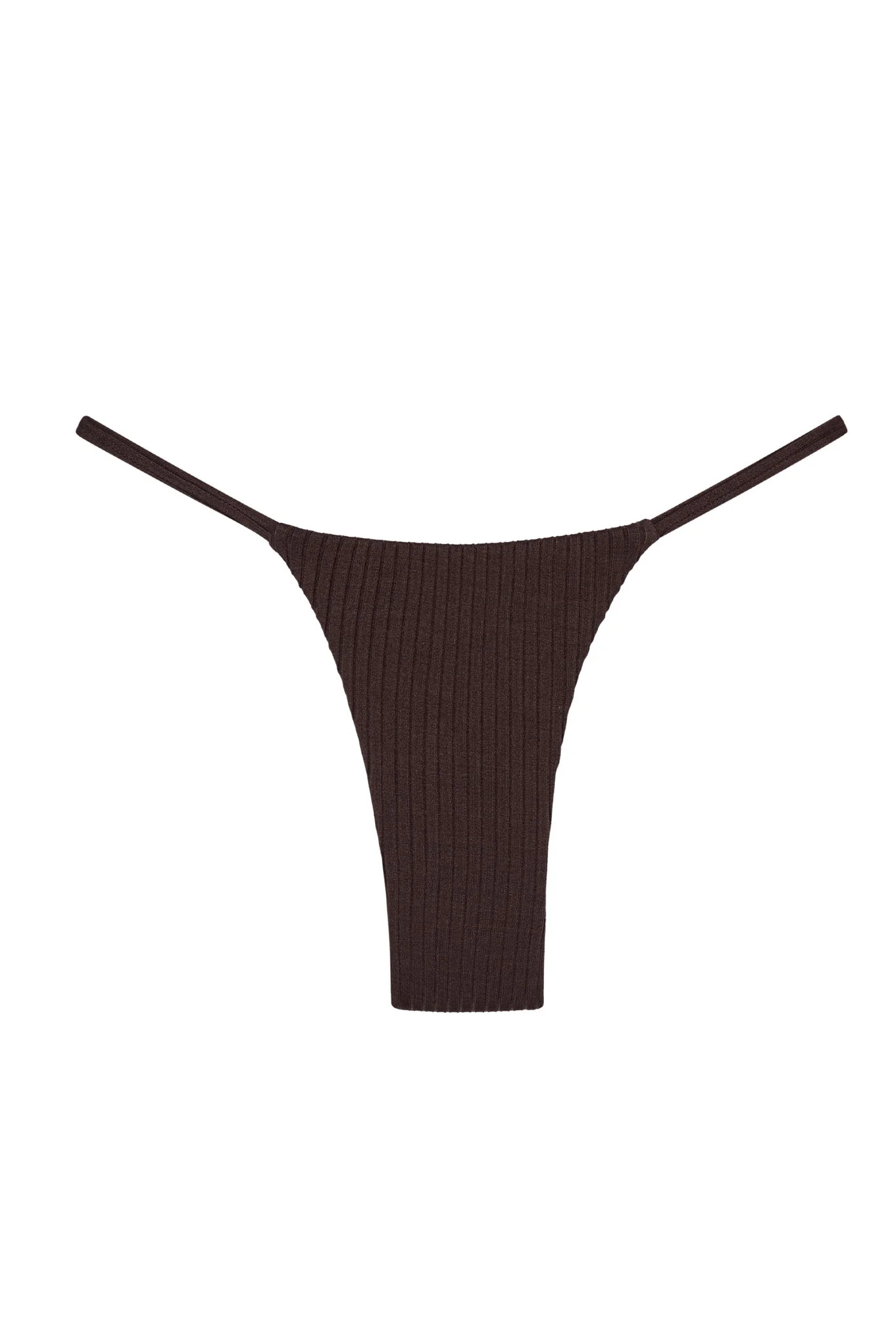 Barbados Bottom - Espresso Wide Rib | Monday Swimwear