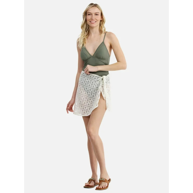 Time and Tru Women’s and Women’s Plus Crochet Coverup Skirt, Sizes S-2X | Walmart (US)