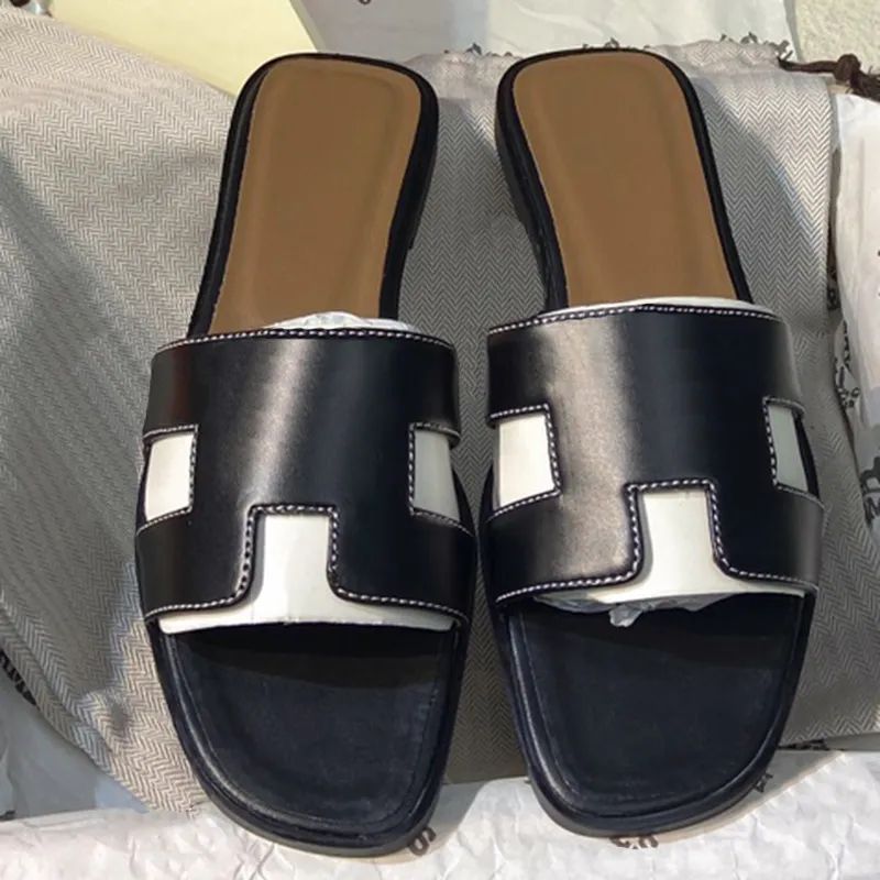 sandal slipper for women designer slides claquette black white khaki sandals ladies sliders luxur... | DHGate