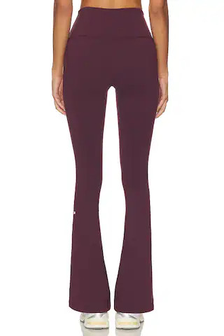 Raquel High Waist Supplex Flare 32 Legging in Dark Cherry & Creme | Revolve Clothing (Global)