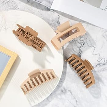 Wekin Large Hair Claw Clips, 8 Pack 4.3" Hair Clips for Women & Girls, Strong Hold Matte Claw Hai... | Amazon (US)