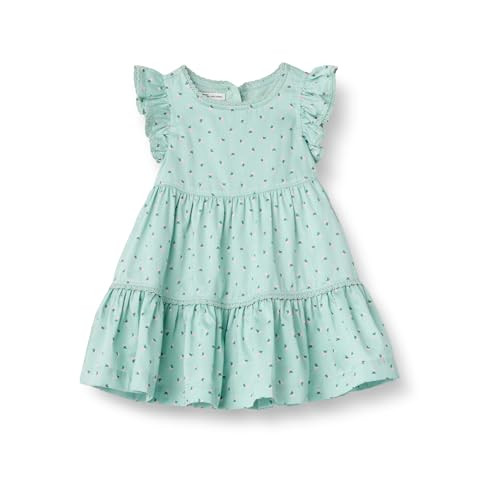 Amazon Essentials X Sofia Grainge Girls' Woven Ruffle Sleeve Dress, Pale Mint Green Little Strawberries, 3T | Amazon (US)