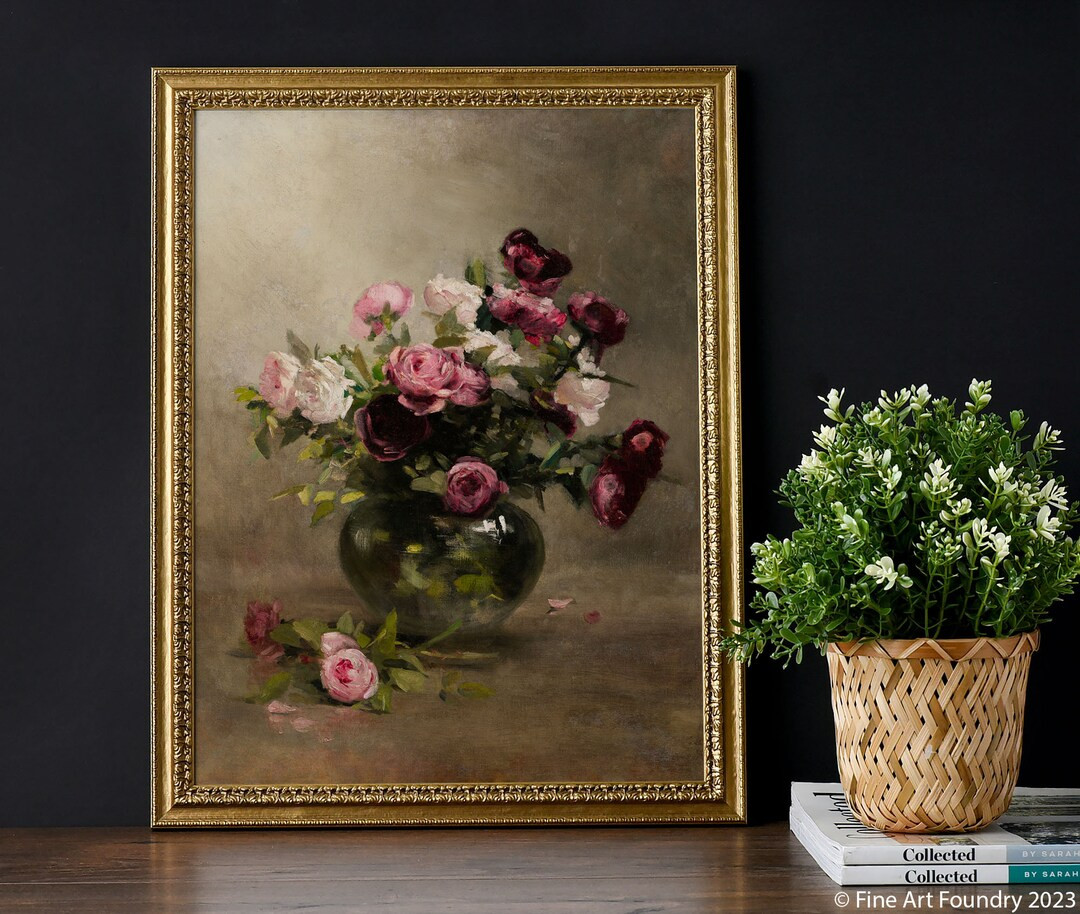 Unframed Print | Flower Painting reproduced from an original oil painting | Roses still life Pain... | Etsy (CAD)