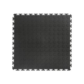 Black Raised Coin 18 in. x 18 in. x 3.1 mm Rubber Interlocking Modular Flooring Tiles, 6-Pack (13... | The Home Depot