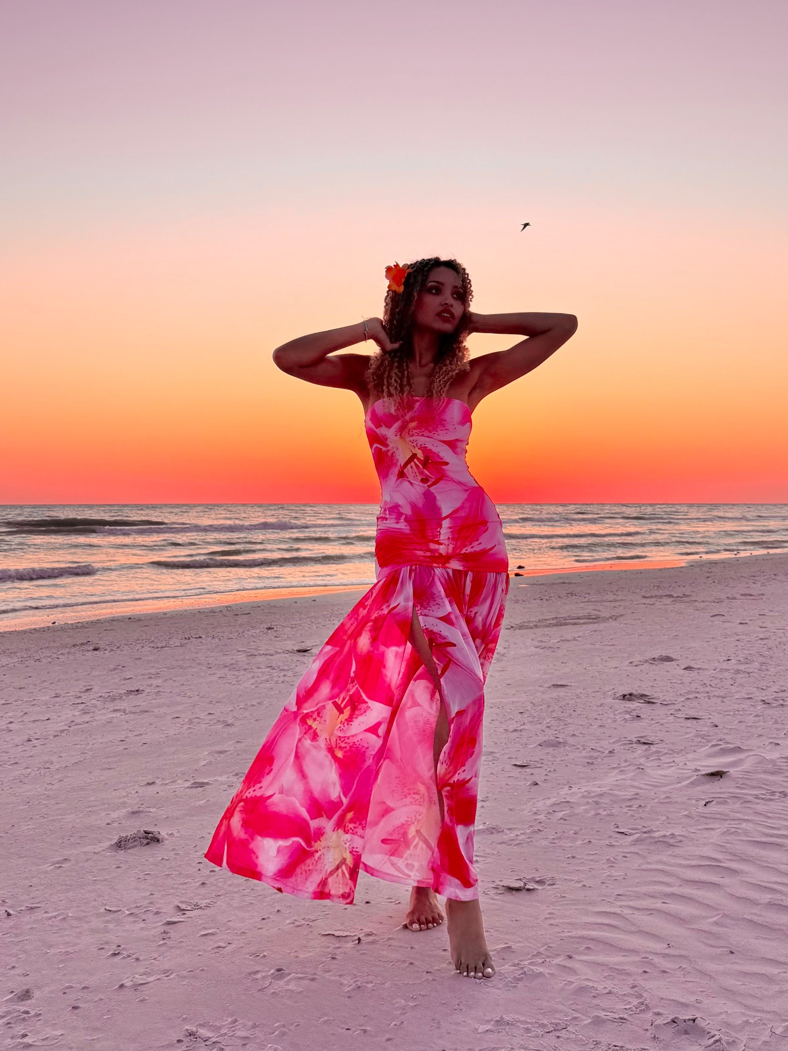 🌺 #sunset #beachdress #vacadress #tropical #floral #summerdress 

#LTKTravel #LTKSwim #LTKFestival