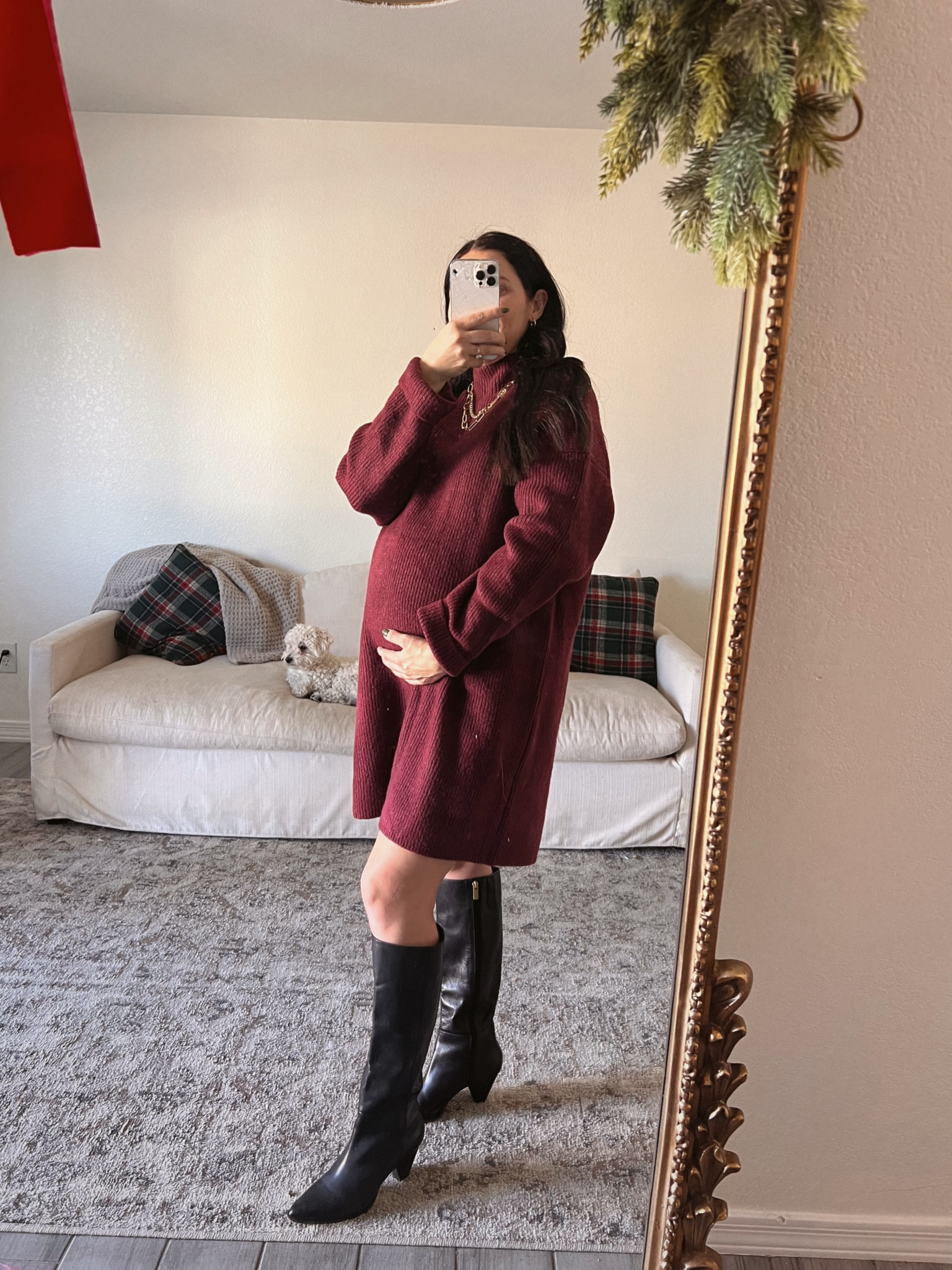 Sweater dress from Abercrombie, so comfy, sized up for the bump. Wearing a large! 

#LTKBump #LTKStyleTip