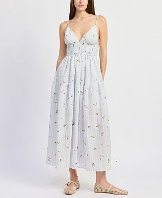 Women's Sleeveless V-Neck A-Line Maxi Dress | Macy's