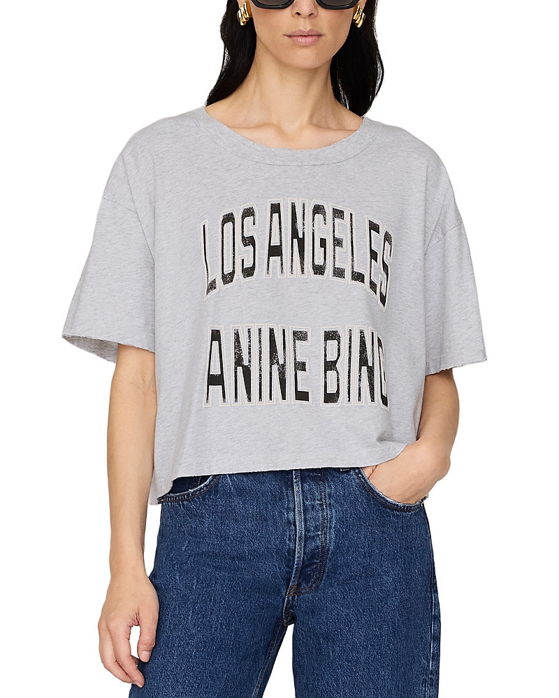 Anine Bing Johnny Cropped Tee | Bloomingdale's (US)