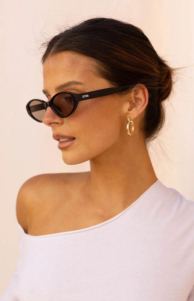 Otra Eyewear Ivy Black Olive Cat Eye Sunglasses One Size | Beginning Boutique (US)