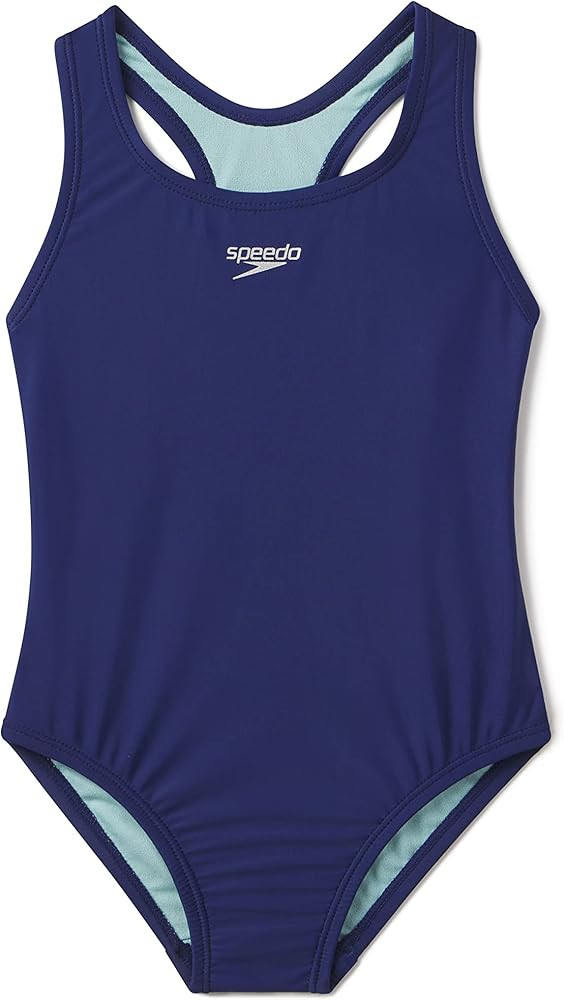 Speedo Girl's Swimsuit One Piece Closed Racerback | Amazon (US)
