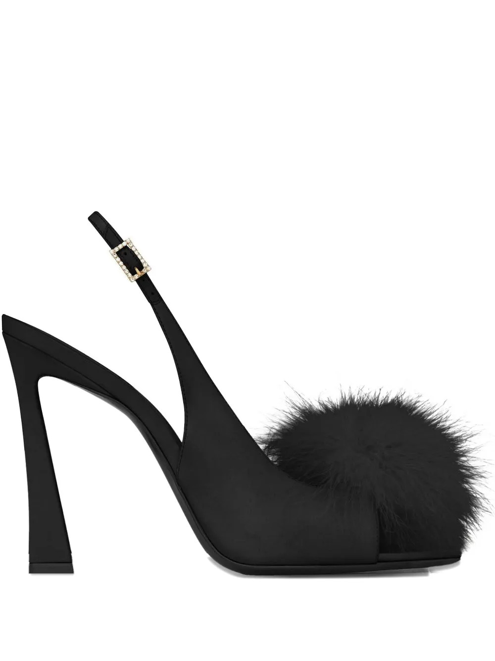 110mm faux-fur detail sandals | Farfetch Global
