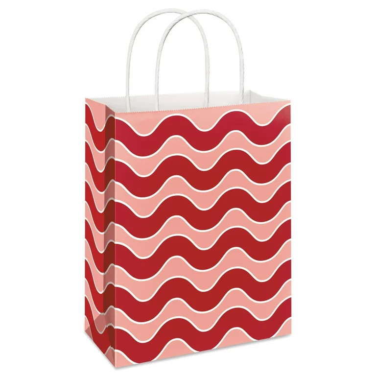American Greetings 13" Large Valentine's Day Gift Bag (Red & Pink Waves) | Walmart (US)