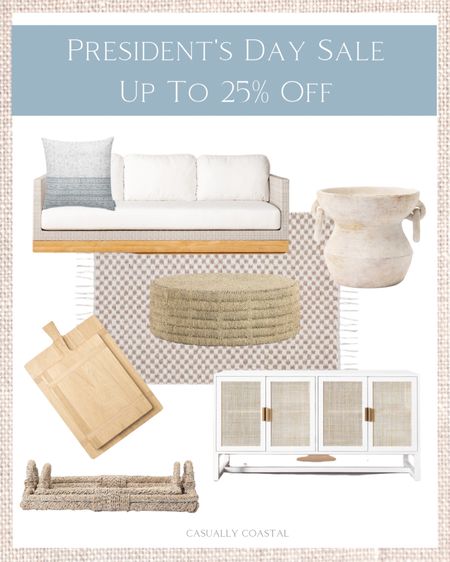 Mcgee & Co.'s President's Day sale has kicked off and they are offering up to 25% off!
-
coastal home, home decor, coastal decor, neutral home decor, neutral decor, woven decor, natural decor, white sideboard, woven sideboard, console table, outdoor furniture, outdoor sofa, outdoor couches, serving board, kitchen decor, woven trays, neutral pillow covers, spring pillow covers, outdoor coffee table, round coffee tables, woven coffee tables, jute rugs, neutral rugs, coastal rugs, entryway rugs, handwoven rugs, home decor on sale, presidents day home sale, terracotta vases

#LTKFind #LTKSale #LTKhome
