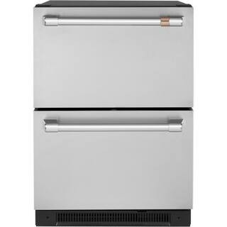 Cafe 5.7 cu. ft. Built-in Undercounter Dual-Drawer Refrigerator in Stainless Steel CDE06RP2NS1 | The Home Depot
