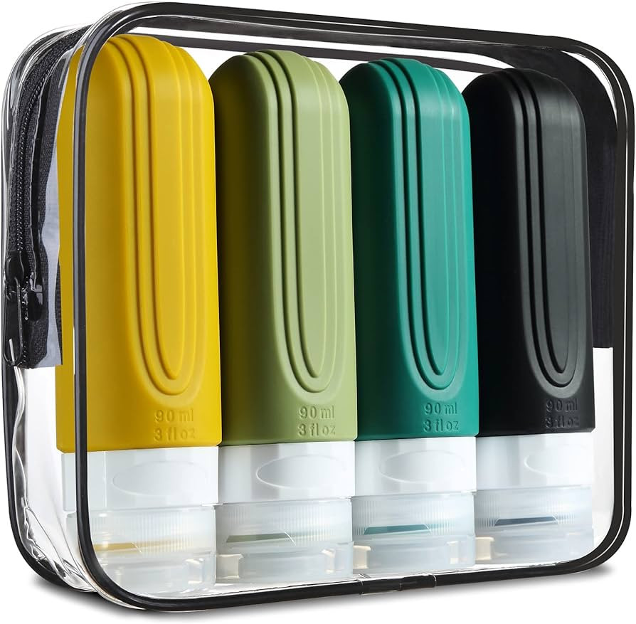 Travel Bottles for Toiletries, Tsa Approved 3oz Travel Size Containers BPA Free Leak Proof Refill... | Amazon (US)