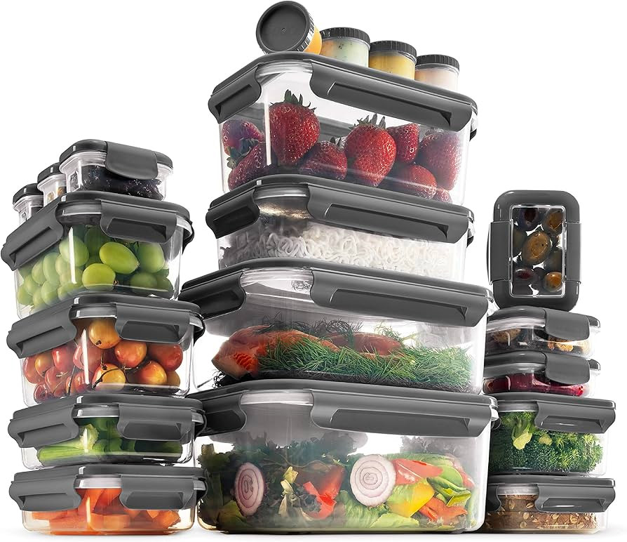 FineDine 40-Piece Food Storage Containers With Lids - Airtight 100% Leakproof Guaranteed, BPA-Fre... | Amazon (US)