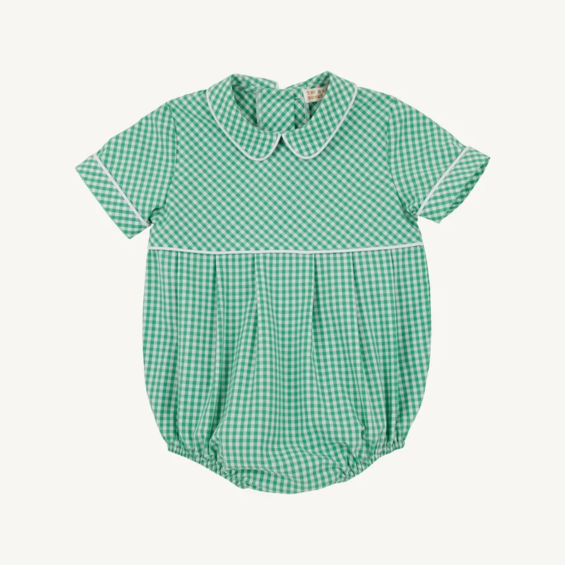 Bradford Bubble - Gibson Island Green Mini Gingham | The Beaufort Bonnet Company