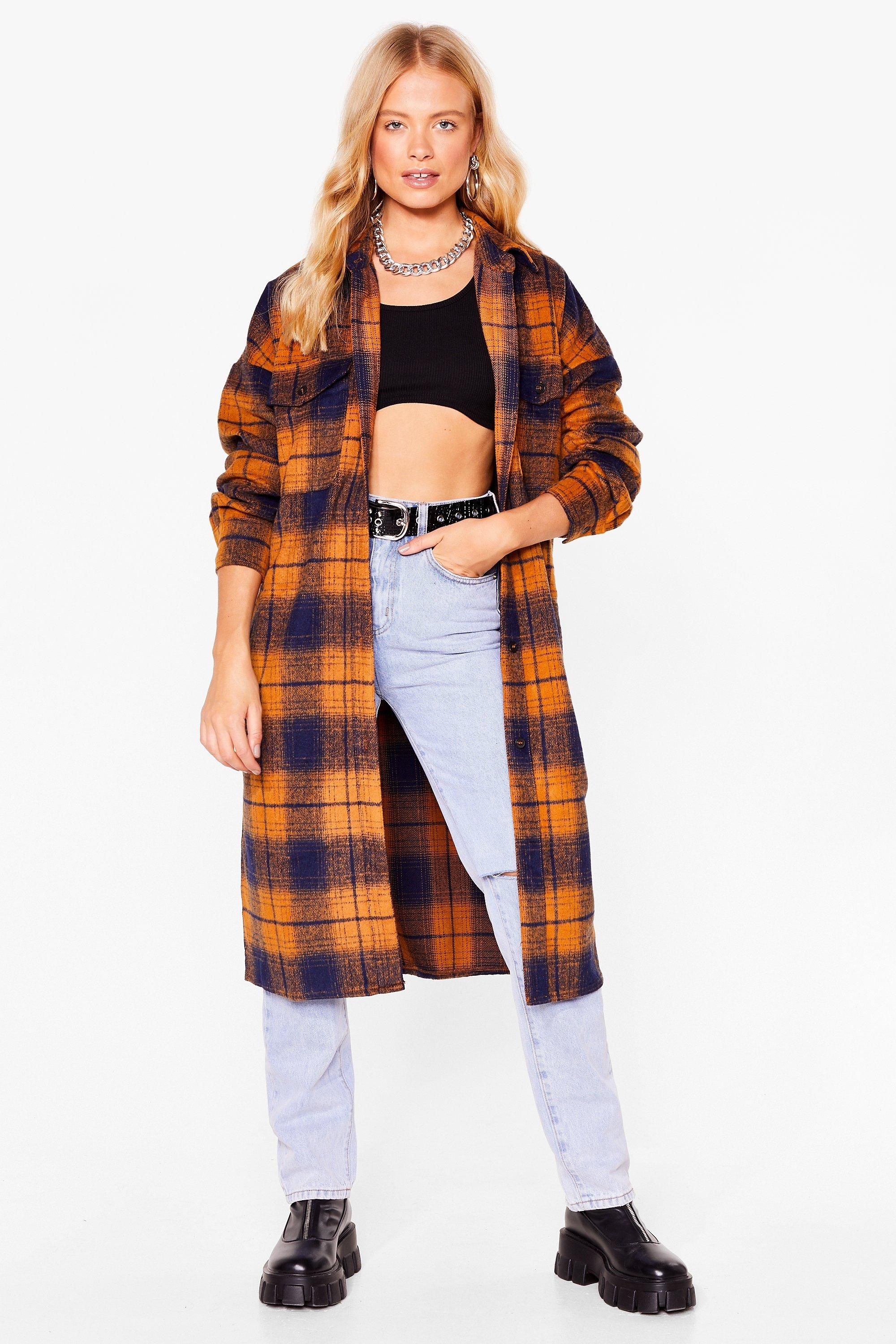 Longline Check Duster Jacket | Nasty Gal (US)