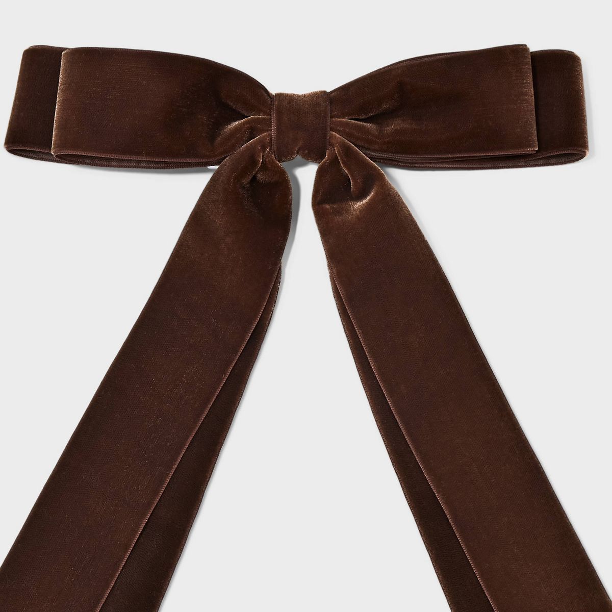 Velvet Ribbon Bow Hair Barrette - A New Day™ Brown | Target