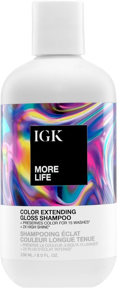 IGK More Life Color Extending Gloss Shampoo, 236 ml | 8 oz | Amazon (US)