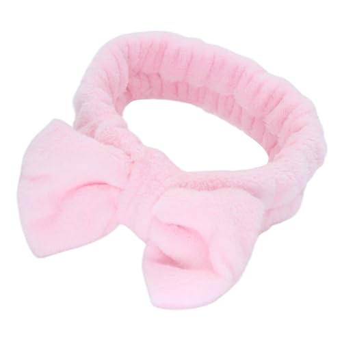 Awenbin Spa headband, bowknot headband in cherry pink, reusable, soft and comfortable, preventing liquid from getting wet and disrupting hair, ideal for facial cleansing, bathing, and yoga exercises | Amazon (US)