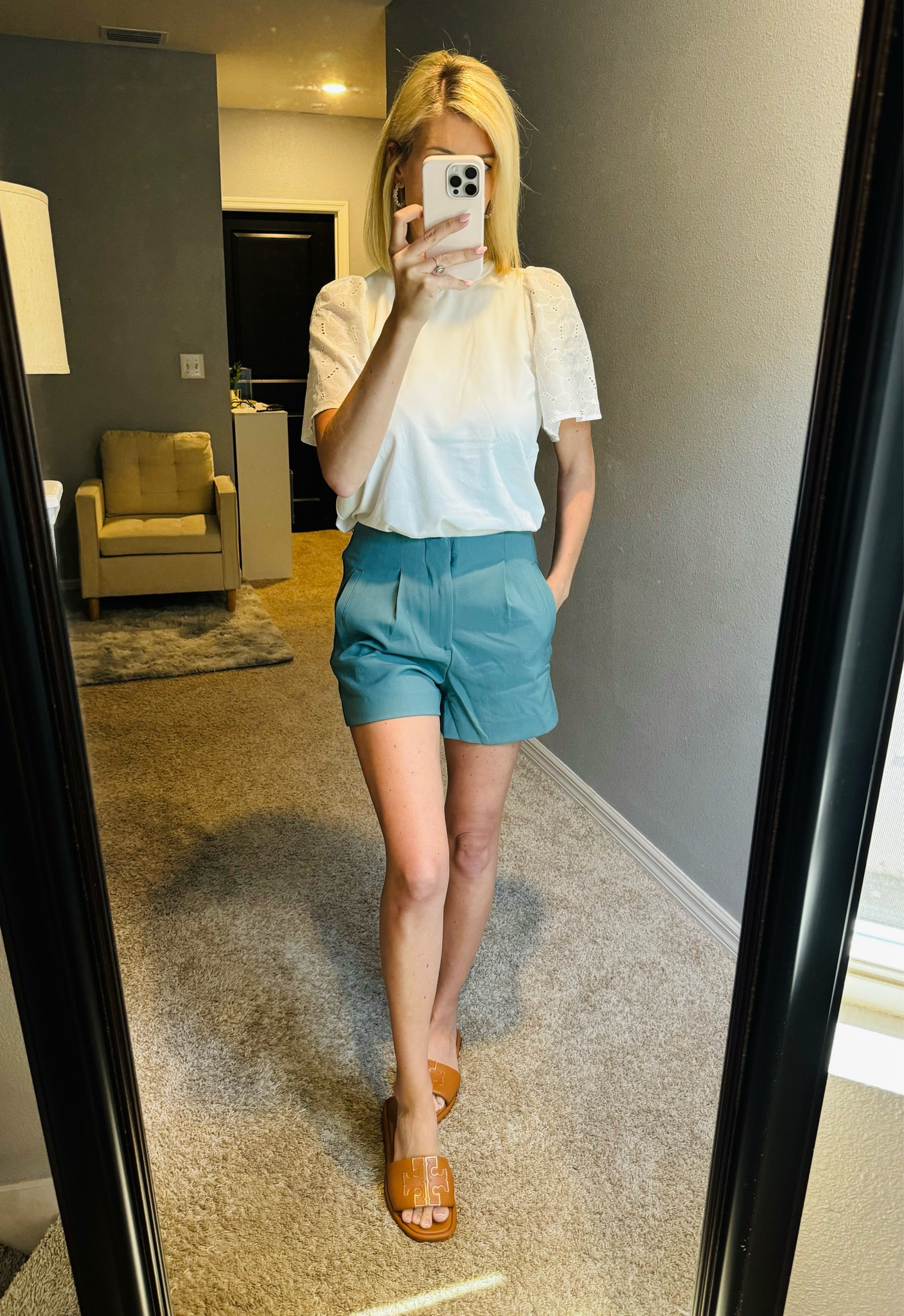 Top runs a little big. Shorts run tts. Wearing a small top and size 4 shorts.

#LTKstyletip #LTKbeauty #LTKworkwear