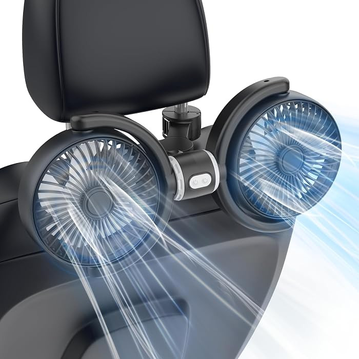 Car Fan USB Powered for Baby: Dual Car Cooling Fans for Backseat 3 Speed Separate Controlled Quie... | Amazon (US)