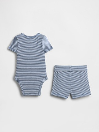 Baby Grow-With-Me TinyRib Short Set | Gap (US)