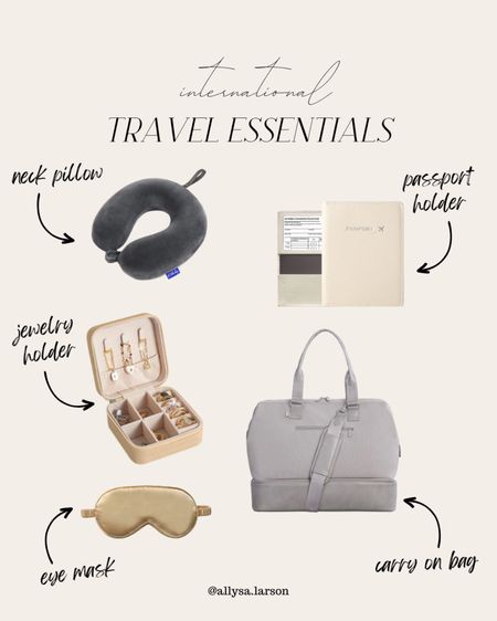 Travel essentials, carry on items, vacation inspo, jewelry holder, eye mask, neck pillow

#LTKeurope #LTKtravel #LTKFind