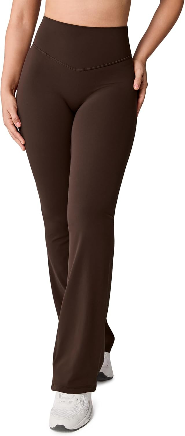 UNISSU Hugcurve No Front Seam Flare Leggings | Amazon (US)