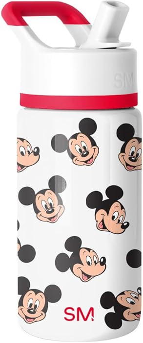 Simple Modern Kids Summit Water Bottle with Straw Lid | Disney Mickey Mouse 14oz Stainless Steel ... | Amazon (US)