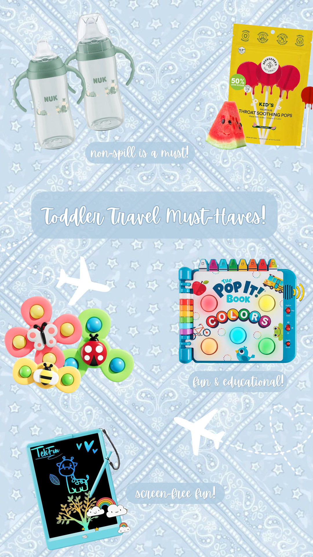 Toddler Travel Must-Haves list! We love to bring educational/non-screen items when we travel, and these were perfect! Everything linked below ✈️🧸📚

#LTKTravel #LTKBaby #LTKKids