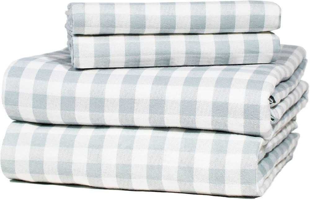 Five Looms - Cozy Flannel Bed Sheet Set, 100% Cotton Flannel Sheets with Deep Pockets, All Around... | Amazon (US)